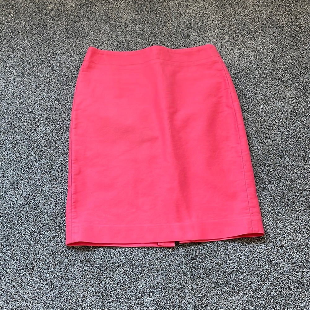 Coral JCrew Pencil Skirt